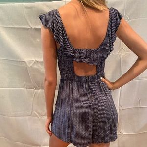 ROMPER- American Eagle pinstripe XXS-XS